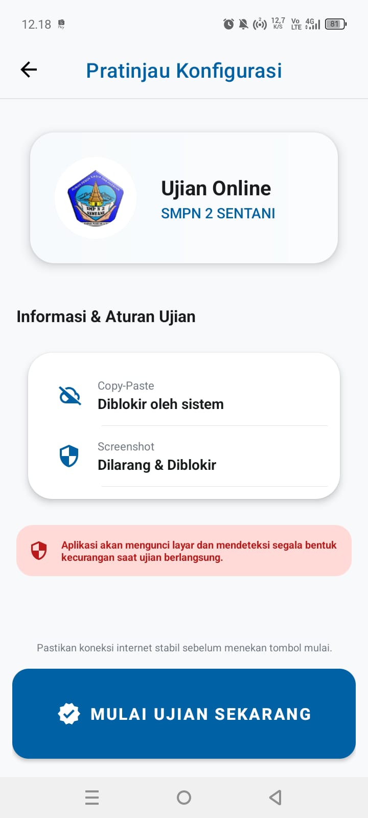 Langkah Mulai Ujian